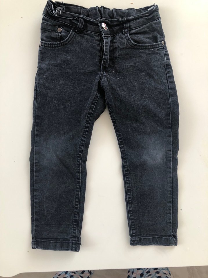 Tokalı Gri Erkek Çocuk Denim Pantolon - Görsel 2