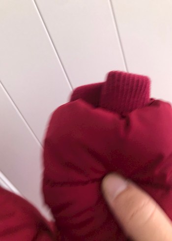 Koyu Kırmızı Erkek Çocuk Düğmeli Mont - Görsel 11