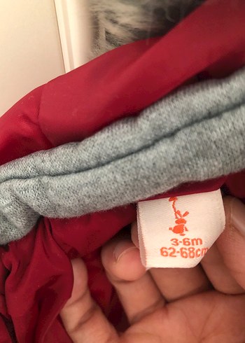 Koyu Kırmızı Erkek Çocuk Düğmeli Mont - Görsel 7