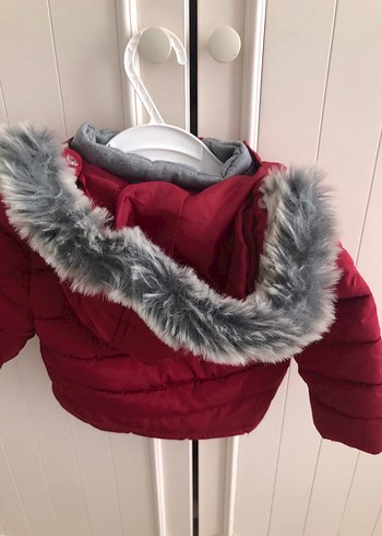 Koyu Kırmızı Erkek Çocuk Düğmeli Mont - Görsel 8