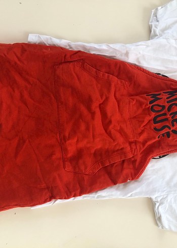 Kırmızı Keten Erkek Çocuk Askılı Tulum - Görsel 5