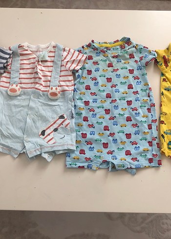 LC Waikiki Renkli Bebek Erkek Kısa kollu tulum Seti