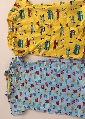 Renkli Bebek Erkek Kısa kollu tulum  Seti - Görsel 3