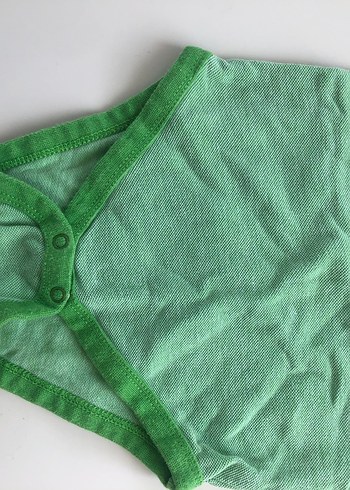 Düğmeli Yeşil Erkek Bebek Body - Görsel 3