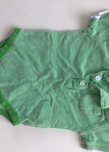 Düğmeli Yeşil Erkek Bebek Body - Görsel 2