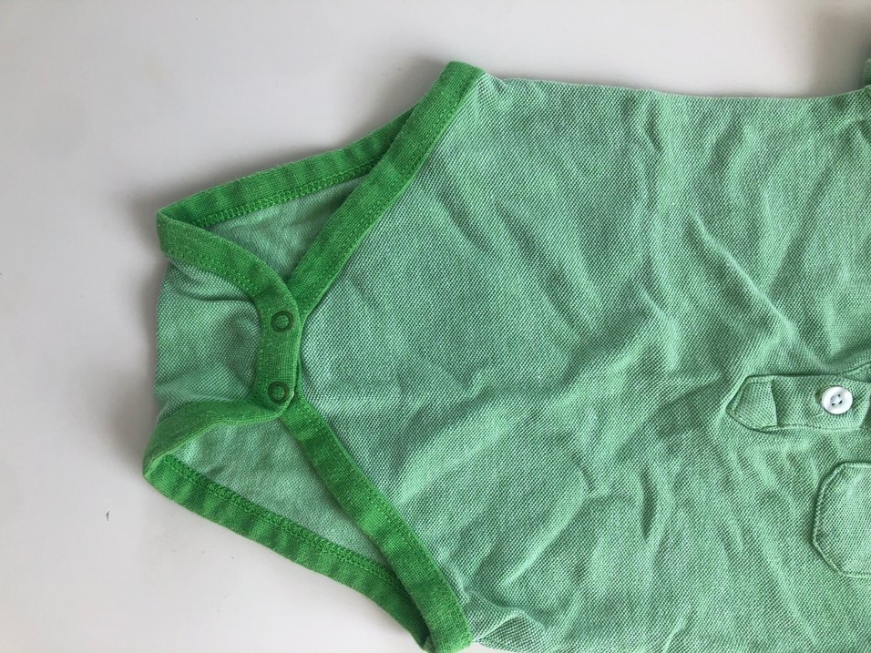 Düğmeli Yeşil Erkek Bebek Body - Görsel 3