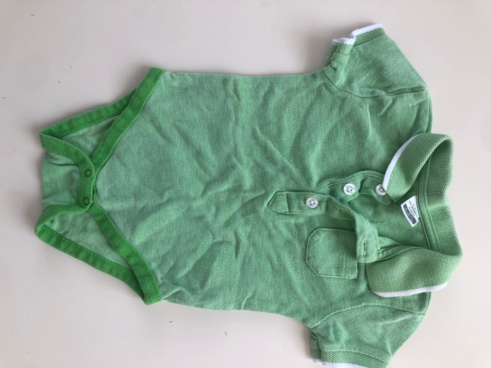 Düğmeli Yeşil Erkek Bebek Body - Görsel 2