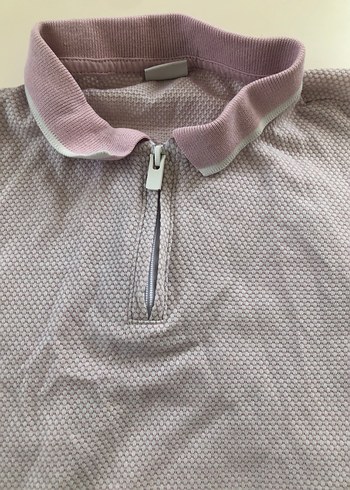 Erkek Çocuk Fermuarlı Pembe Polo Tişört - Görsel 3