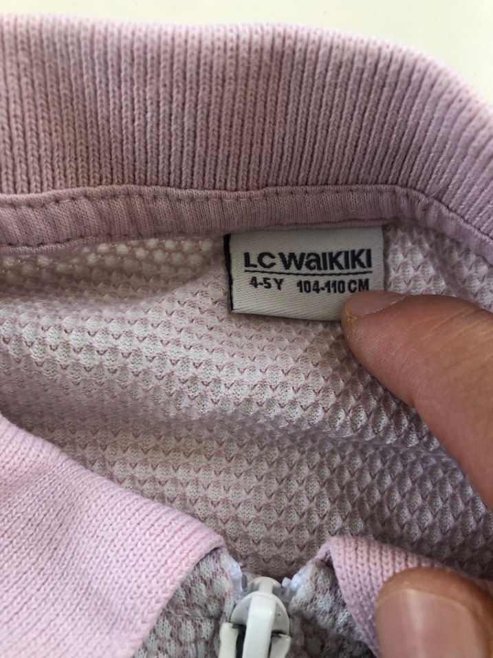 Erkek Çocuk Fermuarlı Pembe Polo Tişört - Görsel 5