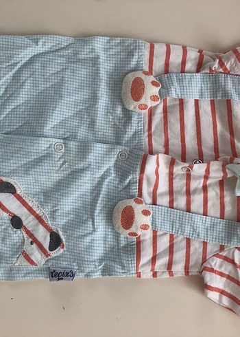 Renkli Nakışlı Erkek Çocuk Kısa Kollu Tulum - Görsel 4