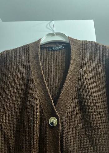 LC Waikiki Minimal Kahverengi V Yaka Triko Hirka