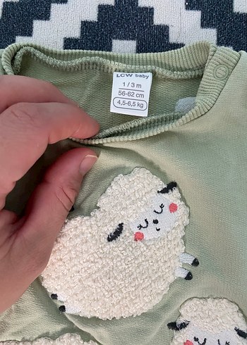 LC Waikiki Kız Bebek Bisiklet Yaka Uzun Kollu 2'li Takım - Görsel 3