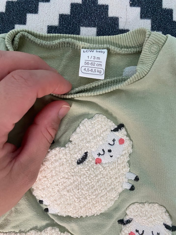 LC Waikiki Kız Bebek Bisiklet Yaka Uzun Kollu 2'li Takım - Görsel 3