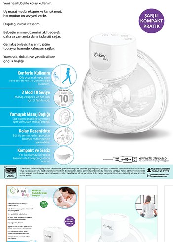 Beyaz Okiwi Göğüs Pompası - Görsel 2