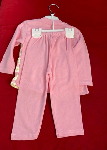 Renkli Baskılı Örgü Bebek Kız Takımı - Görsel 2