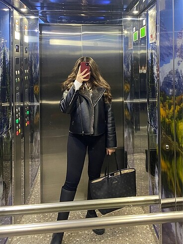 m Beden Mango biker ceket