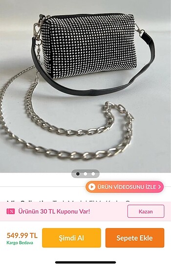 Taşlı çanta