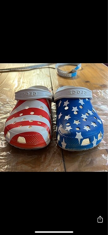 Crocs Amerikan bayrak desenli crocs