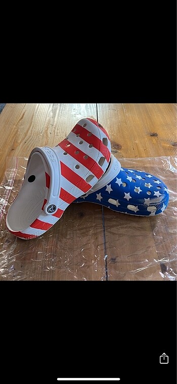 39 Beden çeşitli Renk Amerikan bayrak desenli crocs