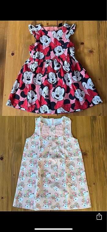 Disney Poplin kumaş 2 adet elbise