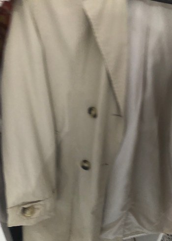 Bej Düğmeli Midi Trençkot - Görsel 4