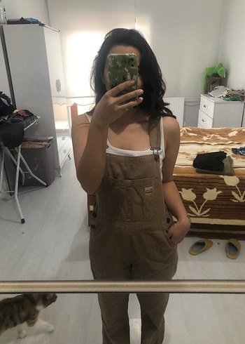 Kahverengi Kadın Askılı Uzun Tulum - Görsel 2