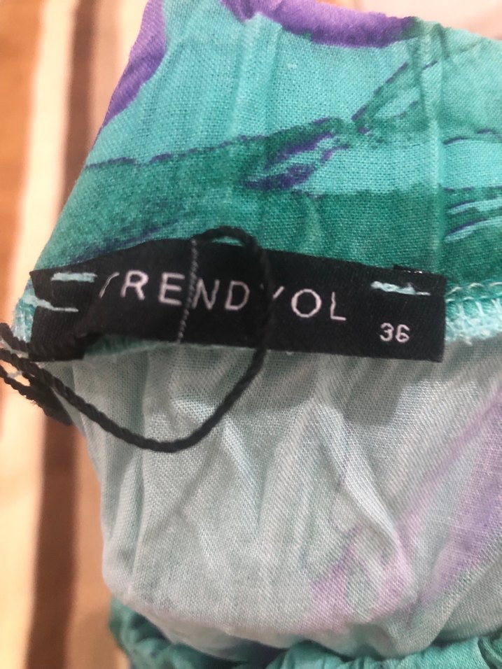 Yeşil Bohem Midi Uzun Etek - Görsel 3