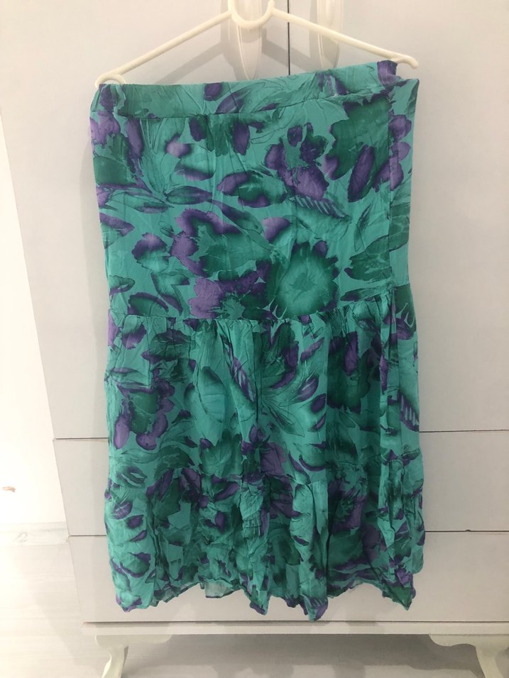 Yeşil Bohem Midi Uzun Etek - Görsel 2