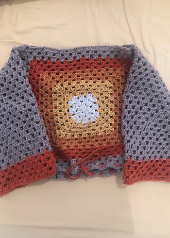 Bohem Çok Renkli Örgü Uzun Kollu Kazak - Görsel 2