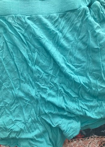 Turkuaz Bohem Kısa Tulum - Görsel 3