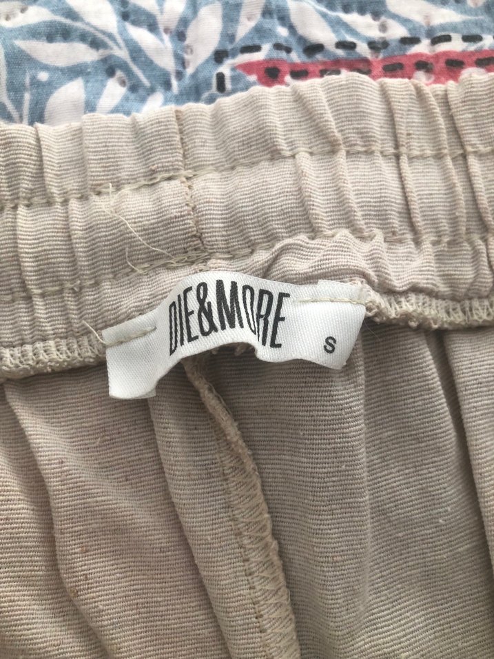 Bej uzun Keten Bol Kesim Kadın Pantolon - Görsel 4