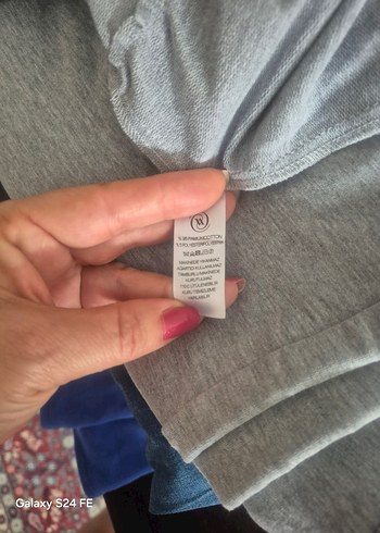 Vakko Gri Sari Detayli Alt Ust Hamileler İcin Uygun Esofman Takim