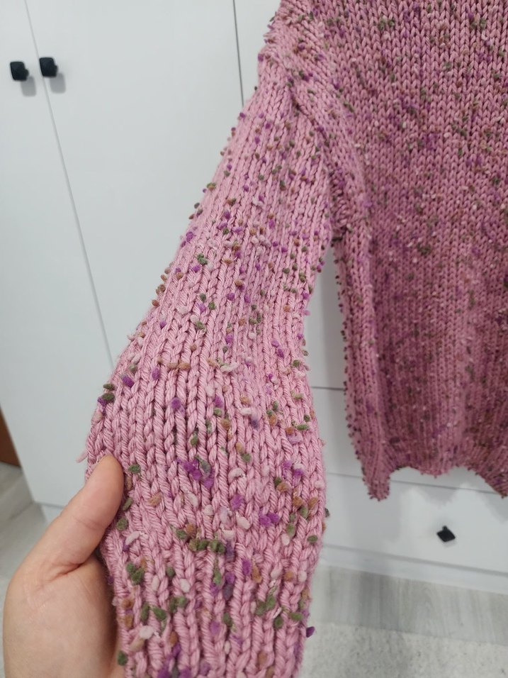 Pudra Pembe Melanj Triko Kazak  Rahat ve Şık! — görsel 4/6