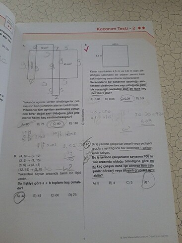  Beden Renk Tudem Yayınları 8.sınıf Matematik Soru Bankası