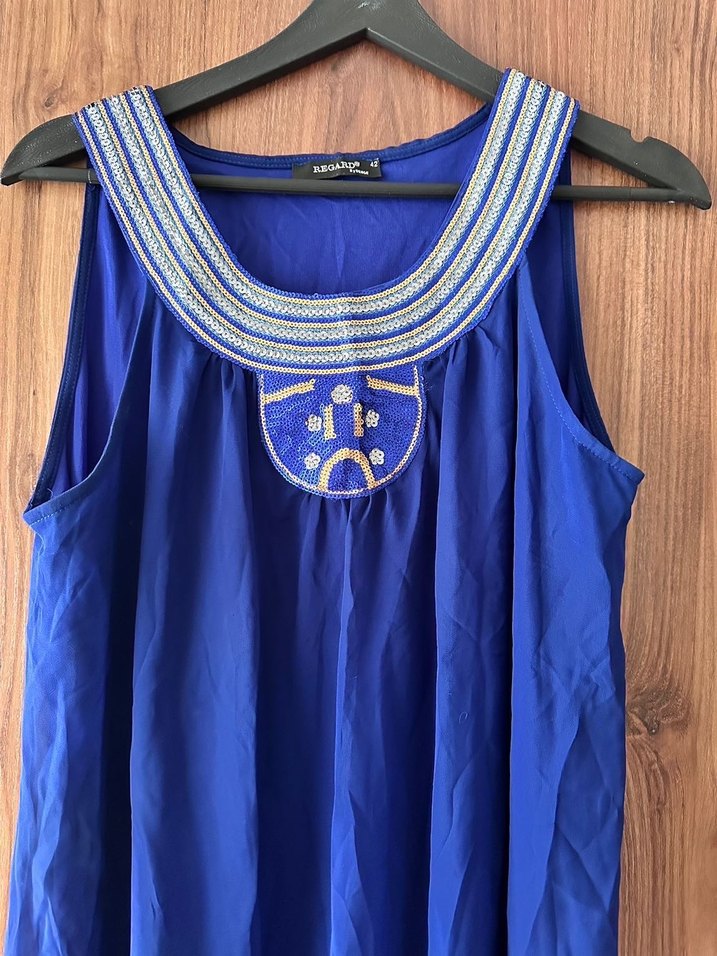 Payet Kolye Yaka Elbise - Görsel 3