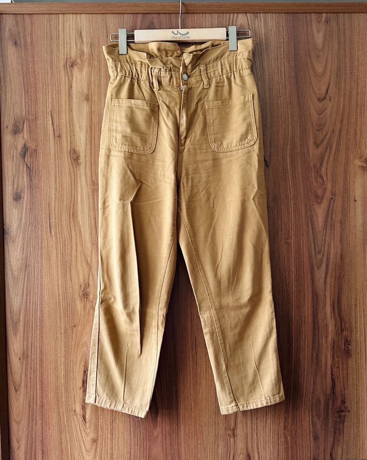 Fırfır Yüksek Bel Pantolon - Görsel 2