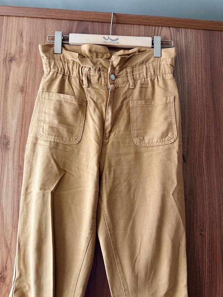 Fırfır Yüksek Bel Pantolon - Görsel 3