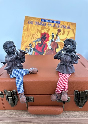 Siyah Caz Temalı Figür Çift - Görsel 4