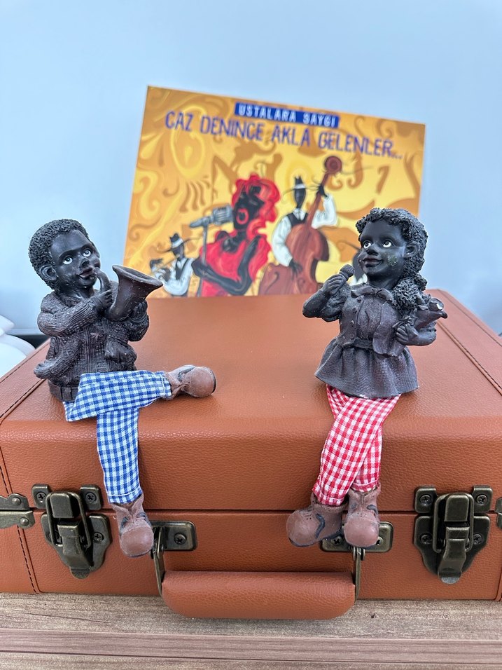 Siyah Caz Temalı Figür Çift - Görsel 4