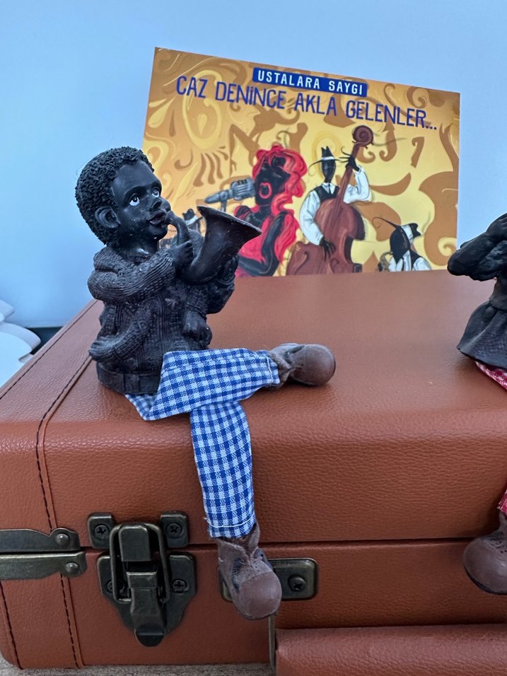 Siyah Caz Temalı Figür Çift - Görsel 3
