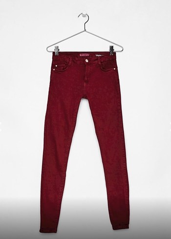 Bershka Bordo Skinny - Görsel 2