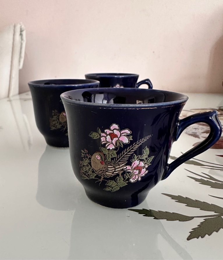 Vintage Cobalt Fincanlar - Görsel 3