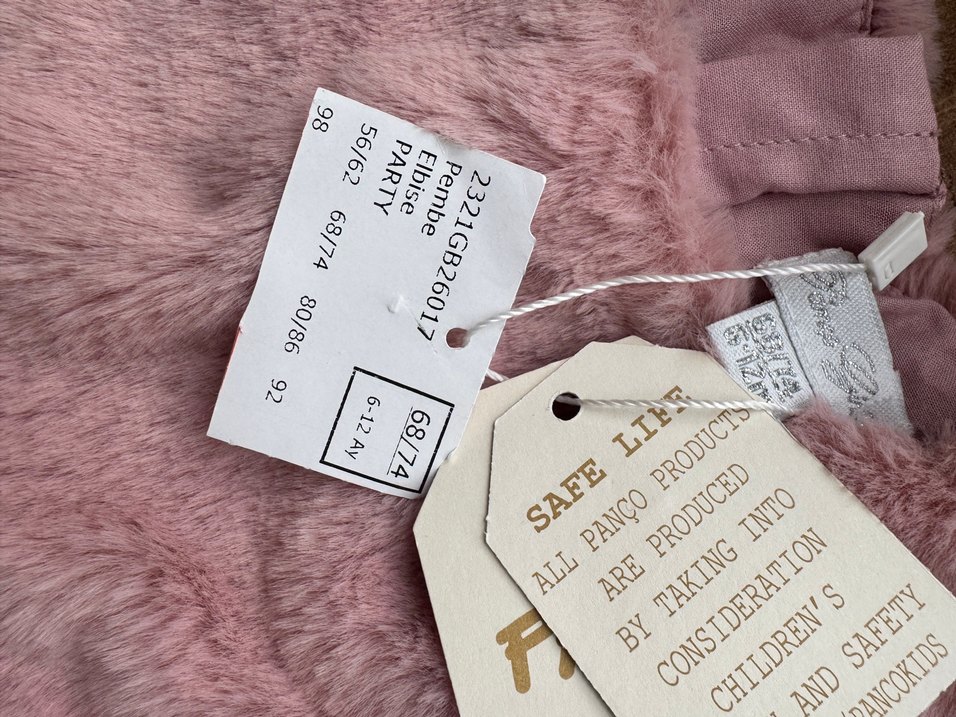 Kız Çocuk Pembe Kürklü Takım - Görsel 3