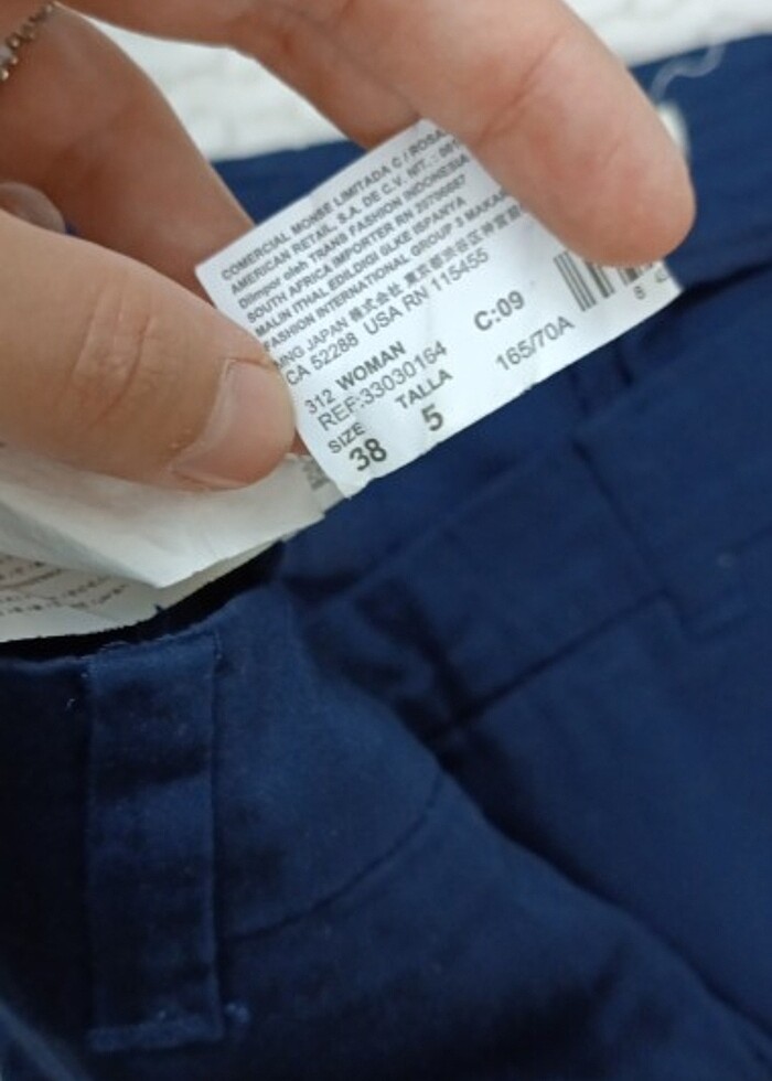 Pantolon kumaş lacivert mango orijinal 38 beden - Görsel 3