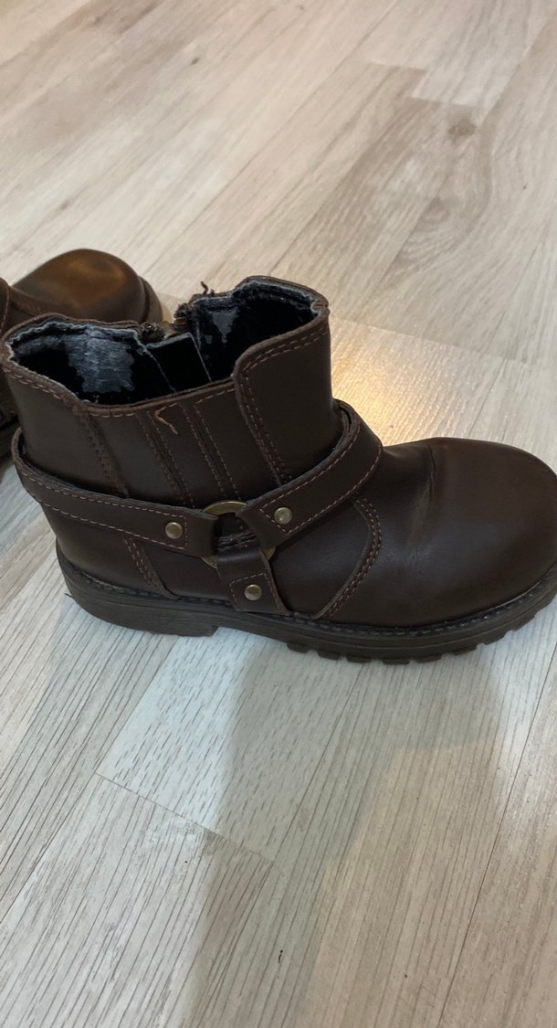 Erkek Çocuk Kahverengi Deri Tokalı Bot - Görsel 3