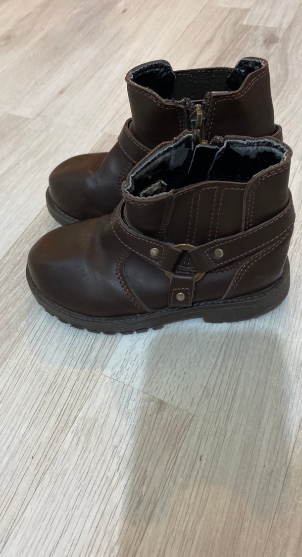 Erkek Çocuk Kahverengi Deri Tokalı Bot - Görsel 2