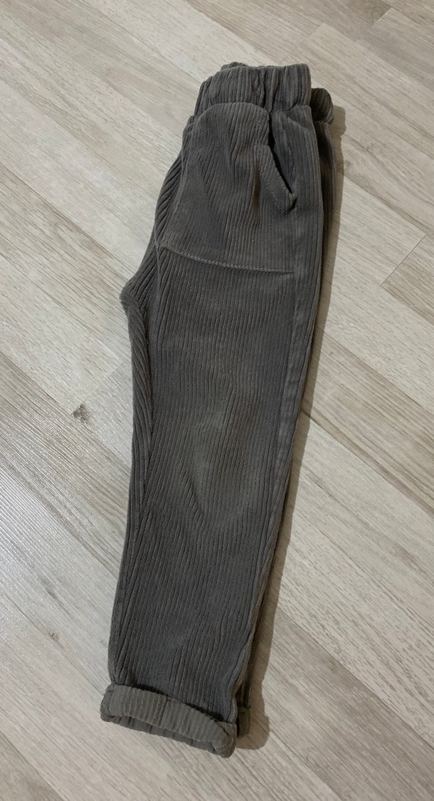 Gri Erkek Çocuk Keten Rahat Pantolon - Görsel 2