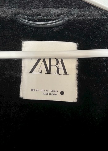 Zara Kürklü Siyah Deri Biker Ceket