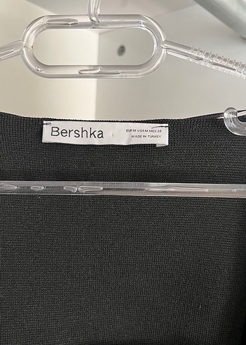 Düğmeli Siyah V Yaka Mini Bluz - Görsel 3