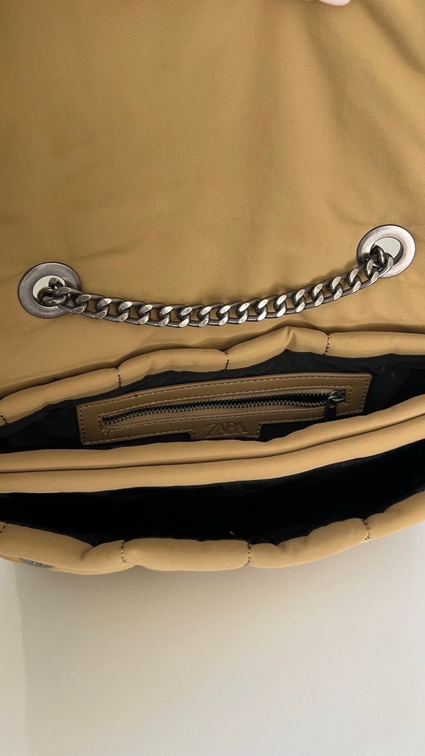 Bej Zincir Detaylı Kadın Çanta - Görsel 3